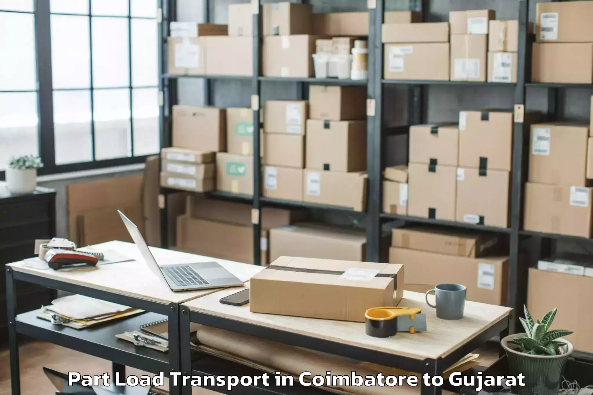 Affordable Coimbatore to Chhota Udaipur Part Load Transport